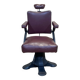 1950s hairdresser's chair covered with skaï - slightly reclining backrest