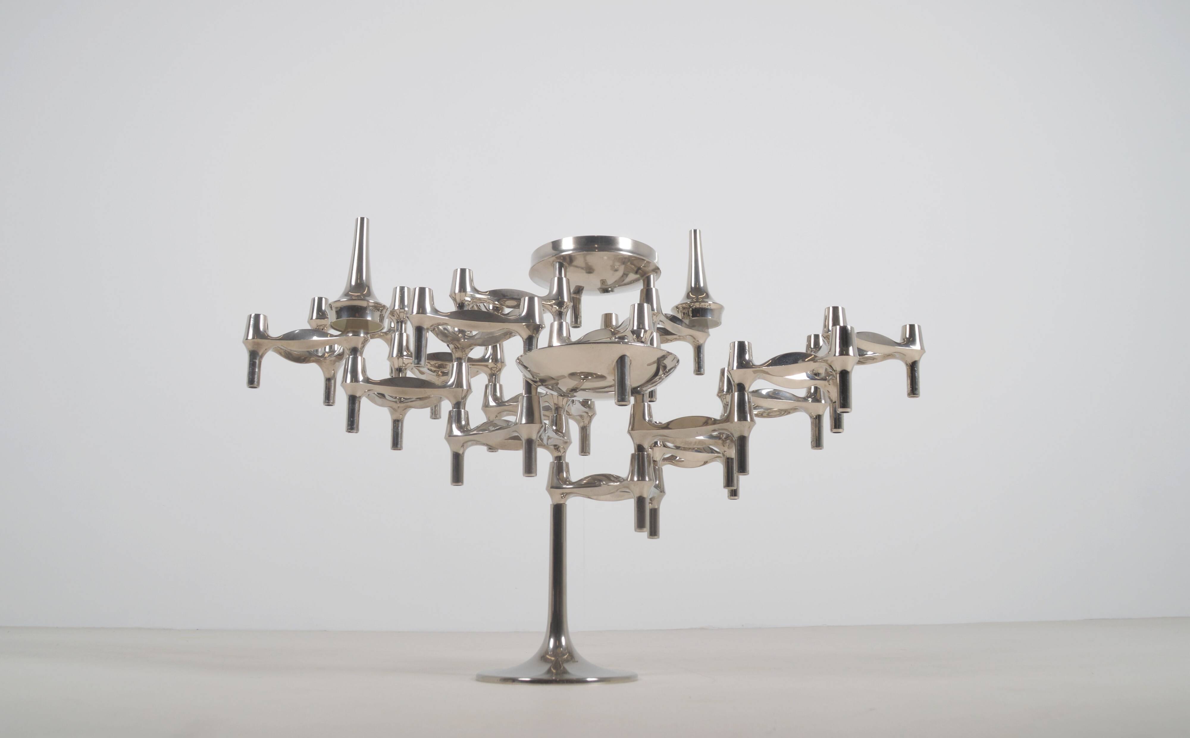 Set of footed candlesticks designed by Hans Nagel for BMF, 1974