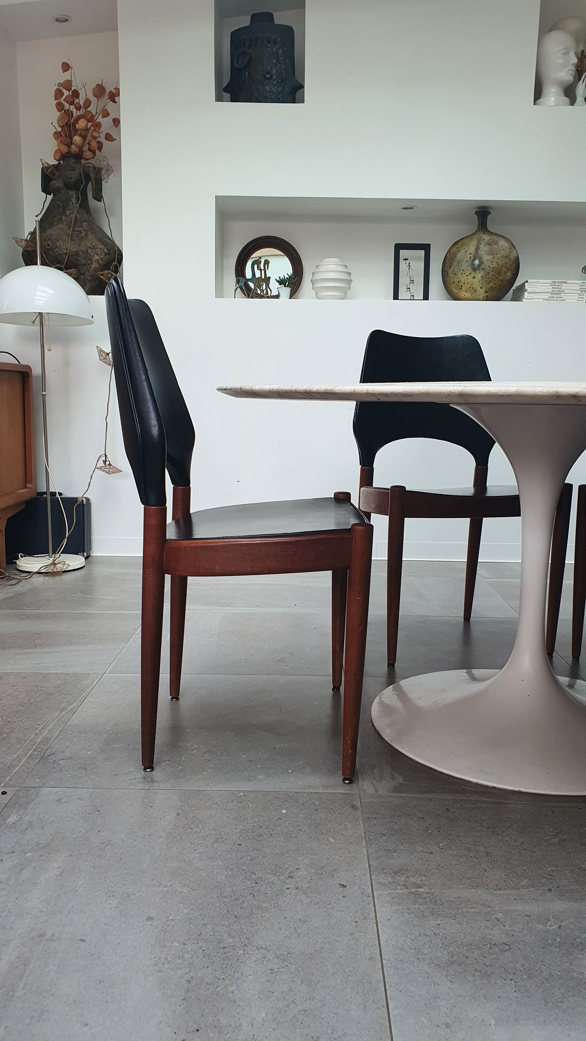 Set of 4 Danish teak chairs from the 60s