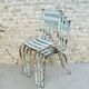 4 chaises de jardin en métal bleu pastel Art Prog