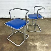 Vintage design tube frame dining chairs