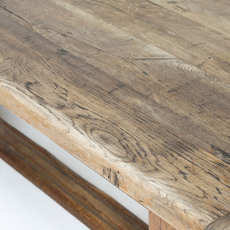 Rustic Farmhouse Brutalist Oak Dining Table