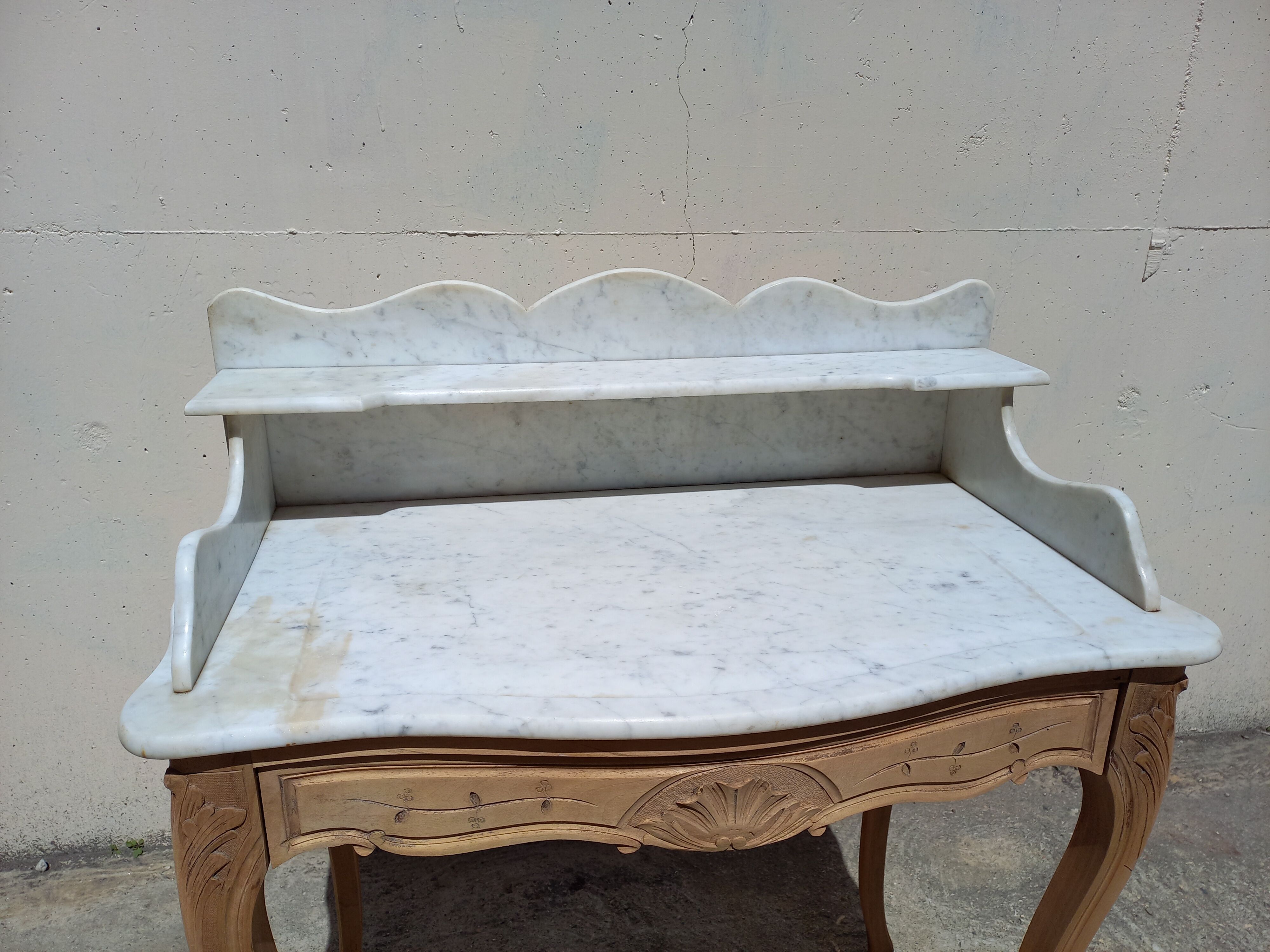 Toilet table, marble top