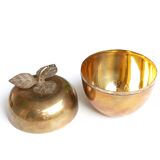 Brass apple-shaped box, 70s