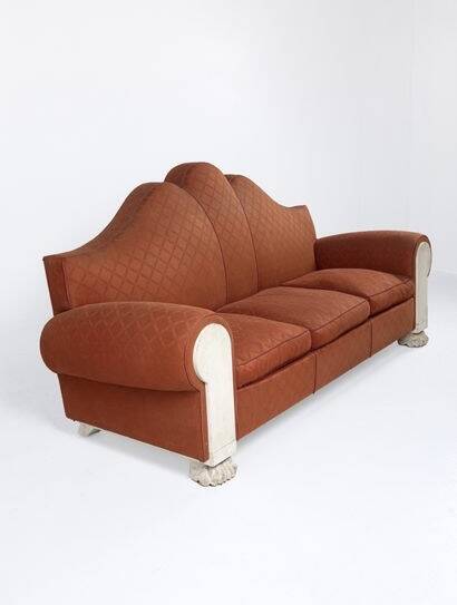 50s work, neo-baroque sofa