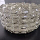 Ceiling lamp / wall lamp vintage molded glass 1970