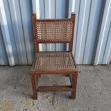 Wooden and cane children's chair