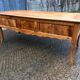 Antique Louis XV table with 3 drawers and 1 pull-out in solid cherry wood