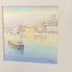 Painting signed Cretinon watercolor view of Lyon Notre-Dame de Fourvière Basilica