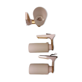 White and gold ceramic wall light