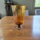 Vase vintage en verre jaune Empoli Italie