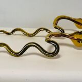 Pair of gilded bronze wall lamps
