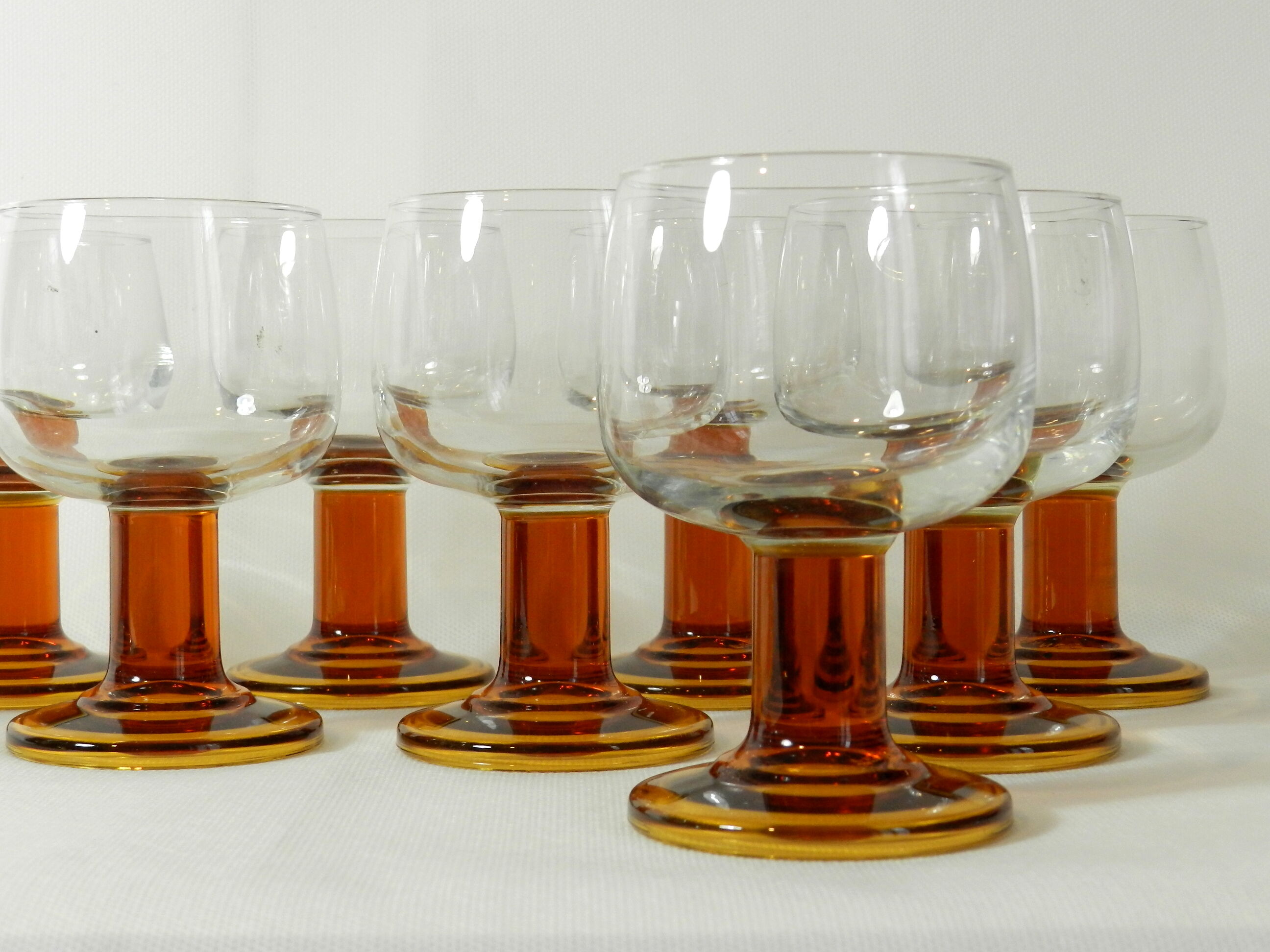 12 vintage stemware