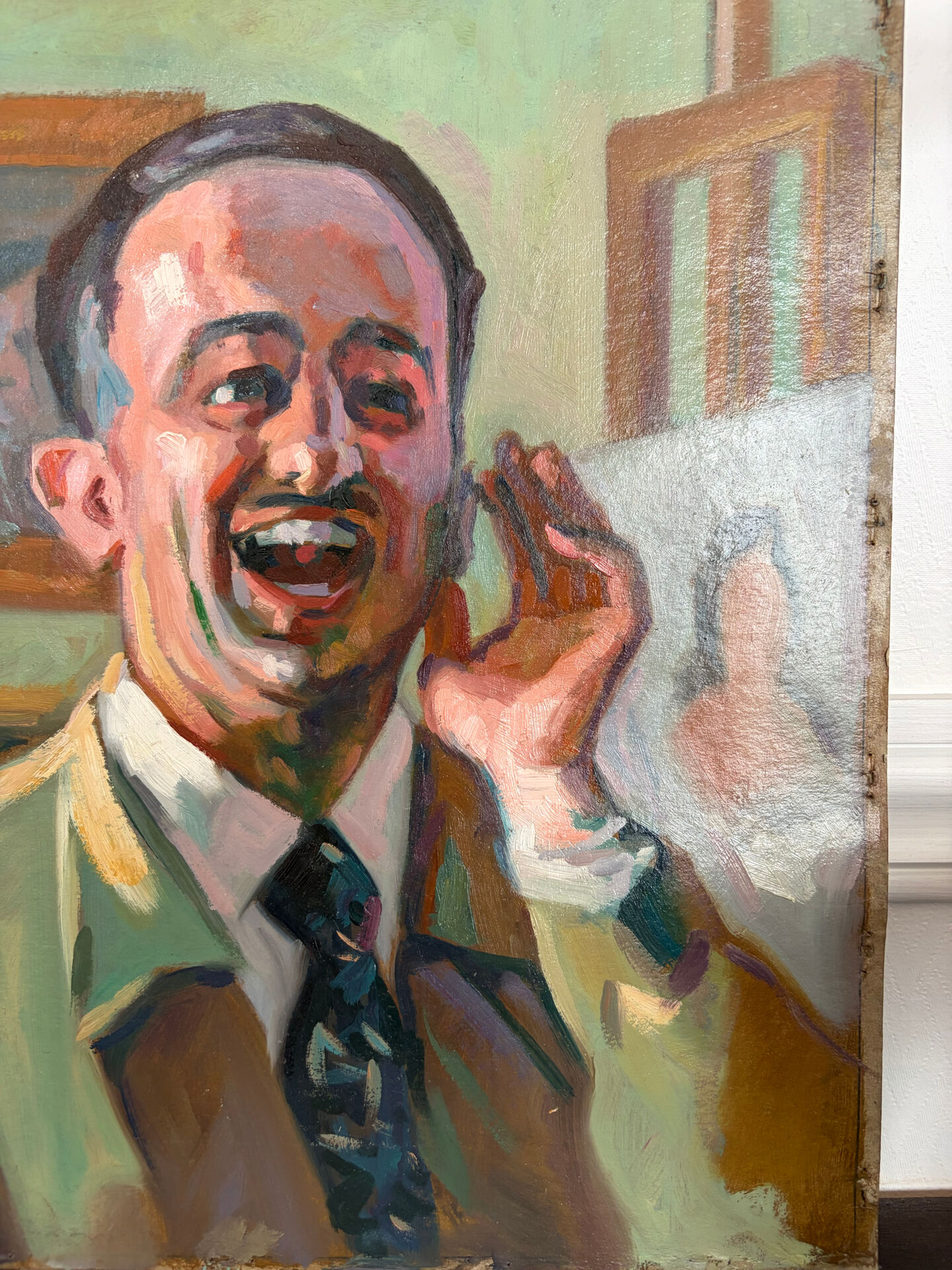 Oil portrait on cardboard