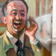 Oil portrait on cardboard