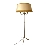 Tripod floor lamp in gilded brass 3 lights