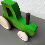 Small wooden tractor