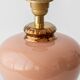 Pair of Salmon Pink Ceramic Table Lamps by Louis Drimmer, New Lampshades