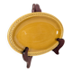 Mustard yellow ceramic platter Salins France