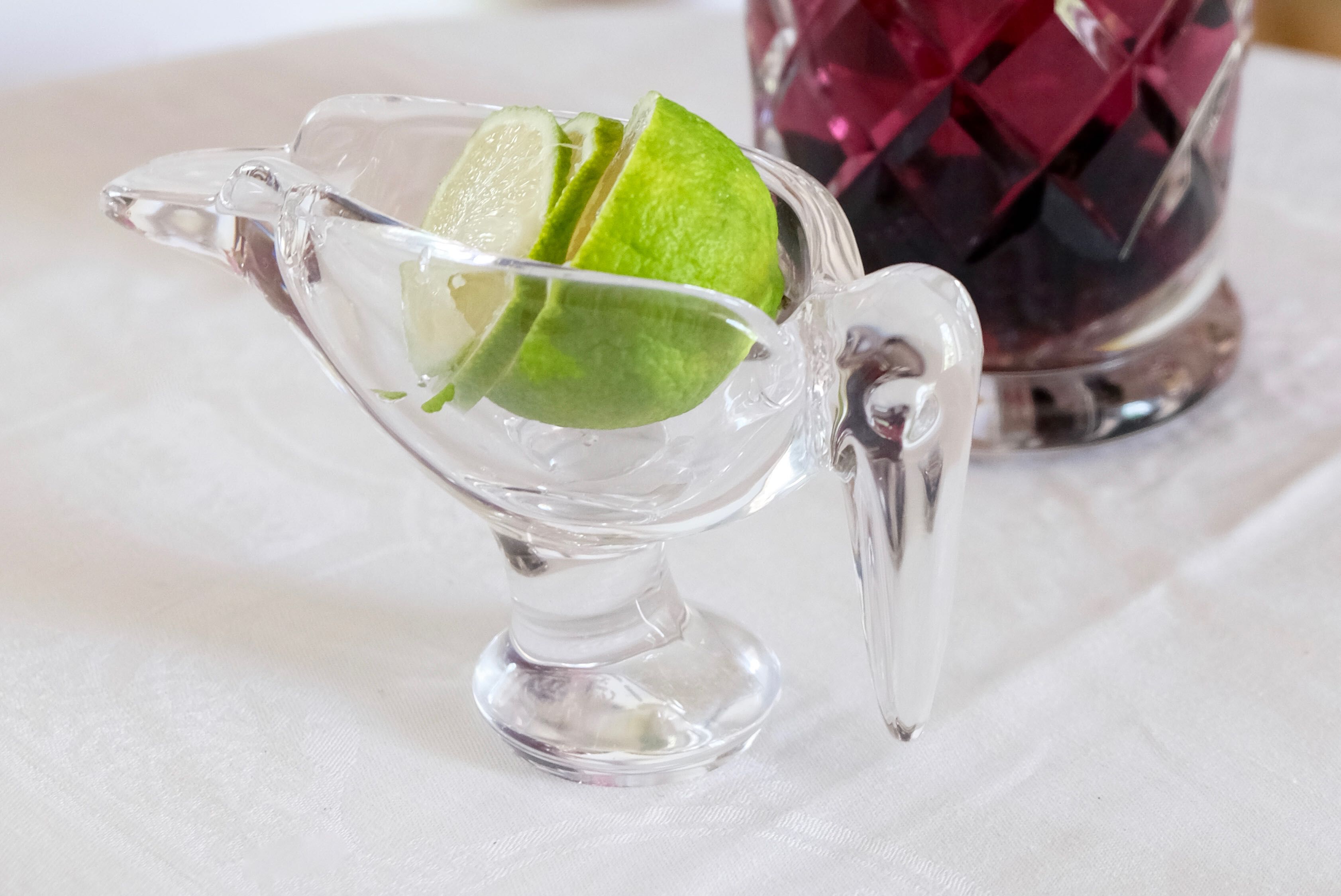 Heron marabout bird crystal of Vannes