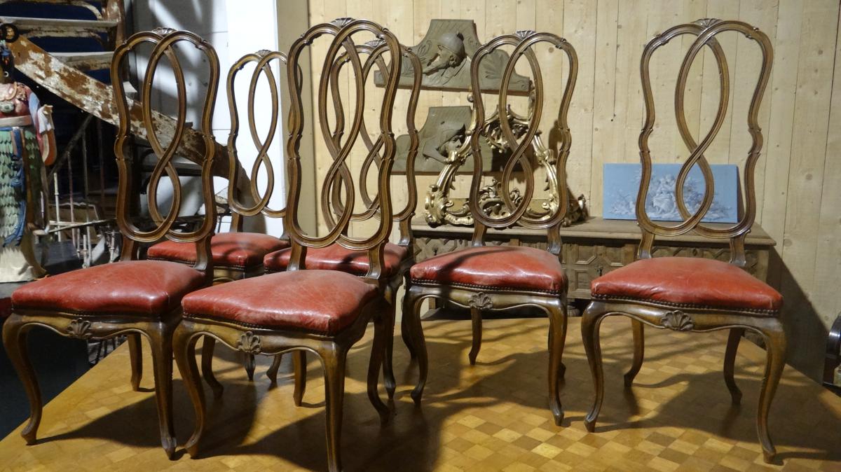 Six chairs Venetian era 1900