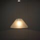 Vintage textured white glass pendant lamp from the 1970s.