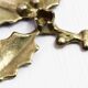 Bougeoir vintage en forme de houx, laiton
