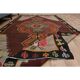 1970s Vintage Turkish Oushak Handmade Wool Cotton Brown Runner Rug  206x387