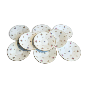 set de 9 soucoupes en - porcelaine