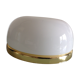 Half moon ceiling light in white opaline / vintage 70-80s