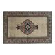 1970s Vintage Turkish Handmade Wool & Cotton Beige Area Rug 158x246