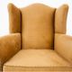 Yellow wingback armchair, Northern Europe, circa 1940s