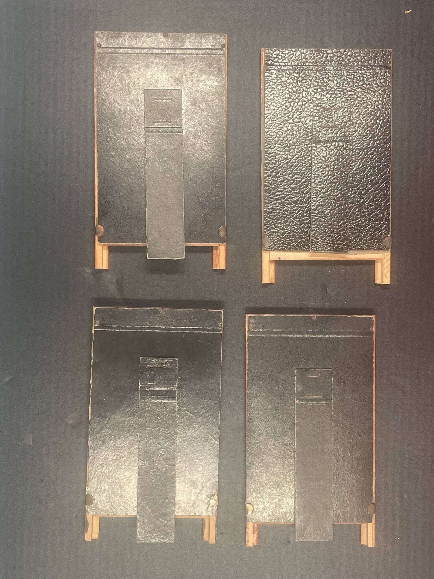 Set of 4 small wooden photo frames, standing frame