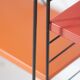 Tomado shelf in coloured metal floor shelves from 1958.