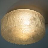 Wall or ceiling lamp made of ice glass