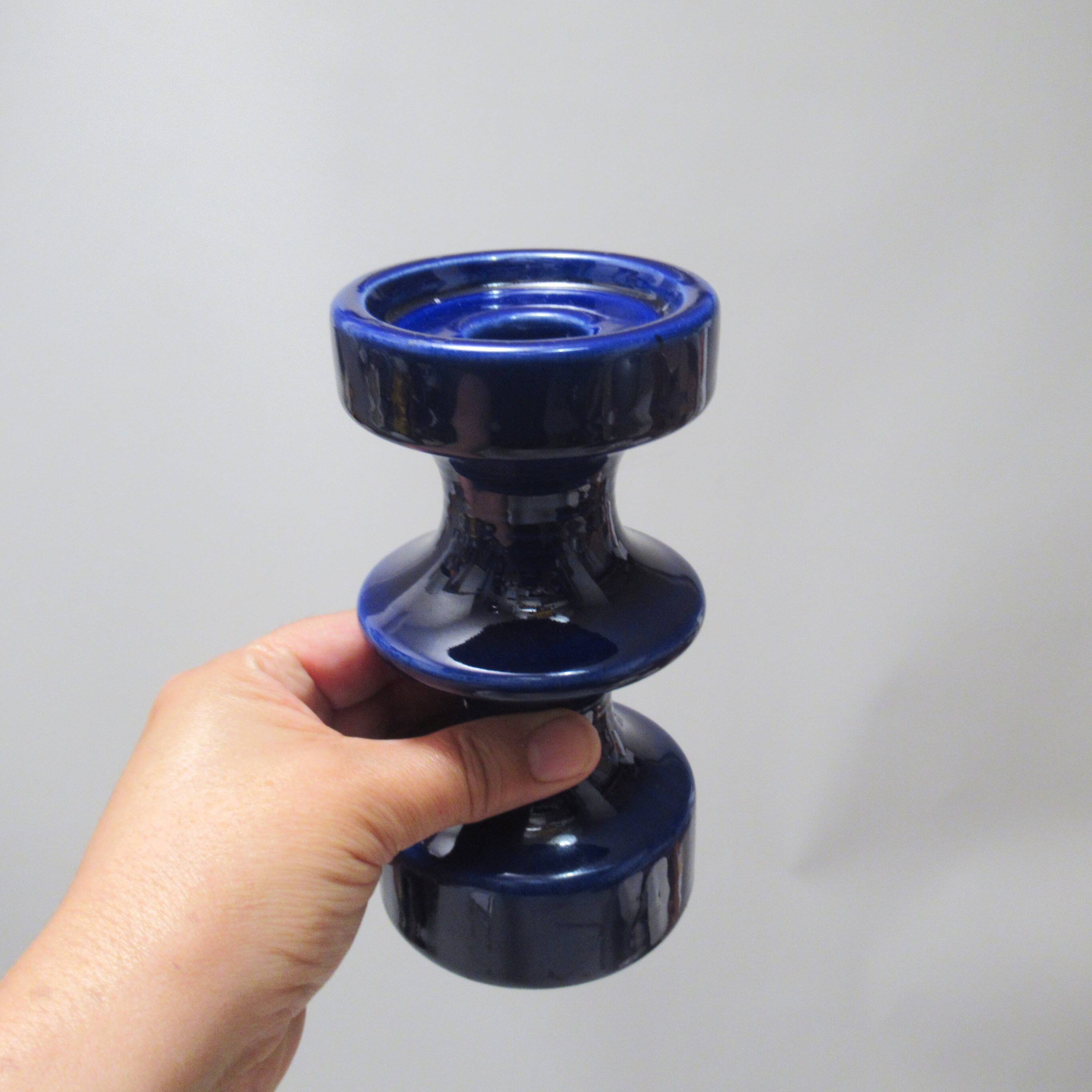 Cari Zalloni Blue Candle Holder 1960s
