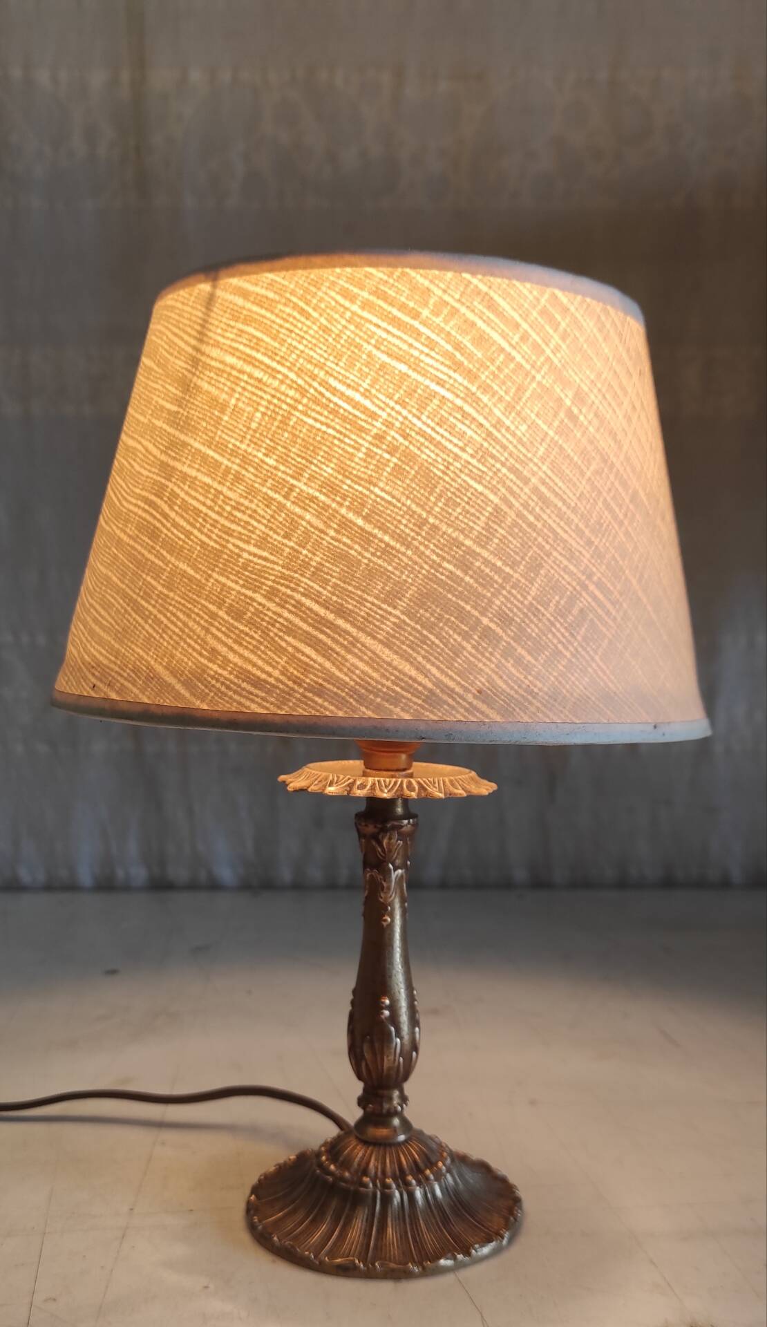 Gold brass table lamp XS - mid 20th century