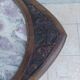 Table guéridon Art Nouveau en acajou et dessus en marbre