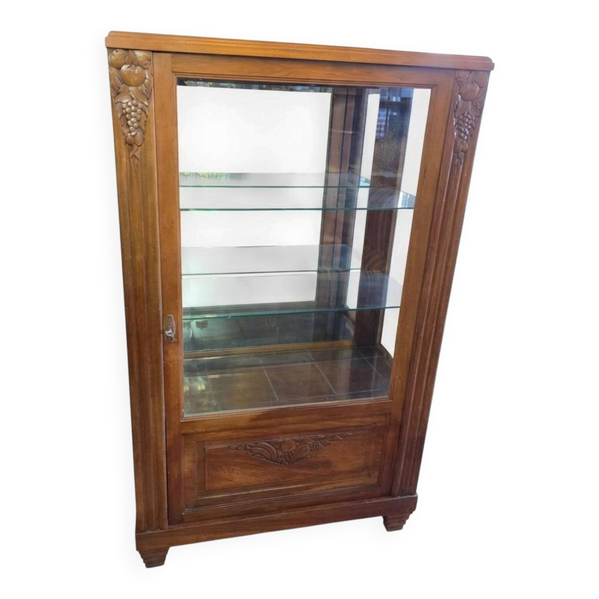 Vitrine art déco en acajou années 1930