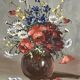 Oil on canvas still life bouquet signed Delaure 20th century