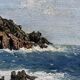Tableau HSP "Bord de mer Côte d'Azur" Marine signée vers 1950