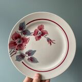 Lot de 2 plats compotiers Sarreguemines, modèle « Clématites »