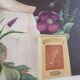 Oil painting on canvas flower and pot 100 x 50 cm