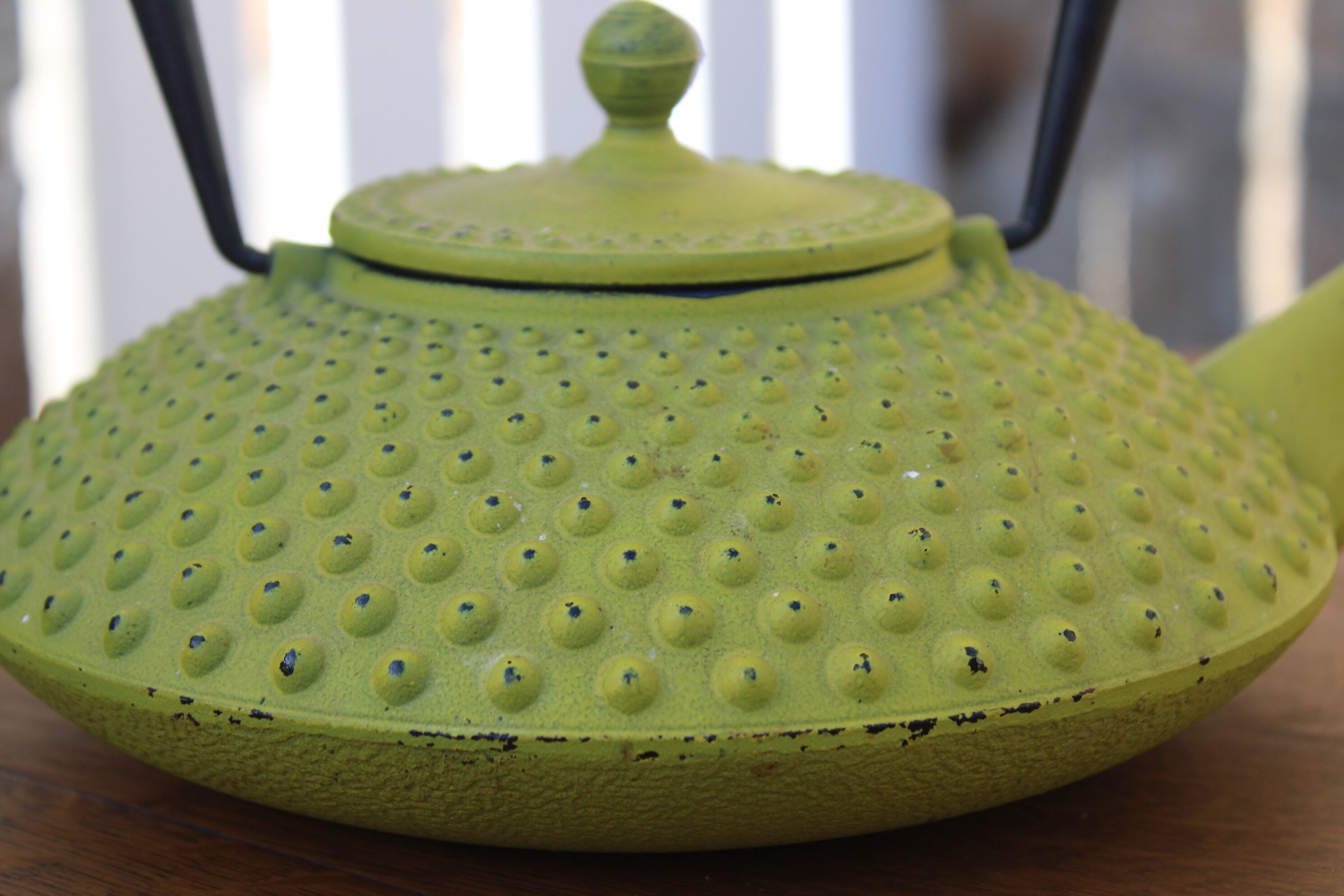 Old cast iron teapot