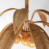 Coconut palm chandelier in rattan