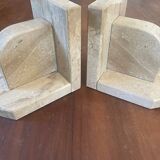 Paire de serre-livres en marbre vintage