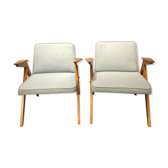 Armchairs model 366 "Bunny" by J. Chierowski vintage