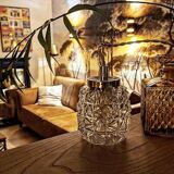 Vintage cut glass portable lamp