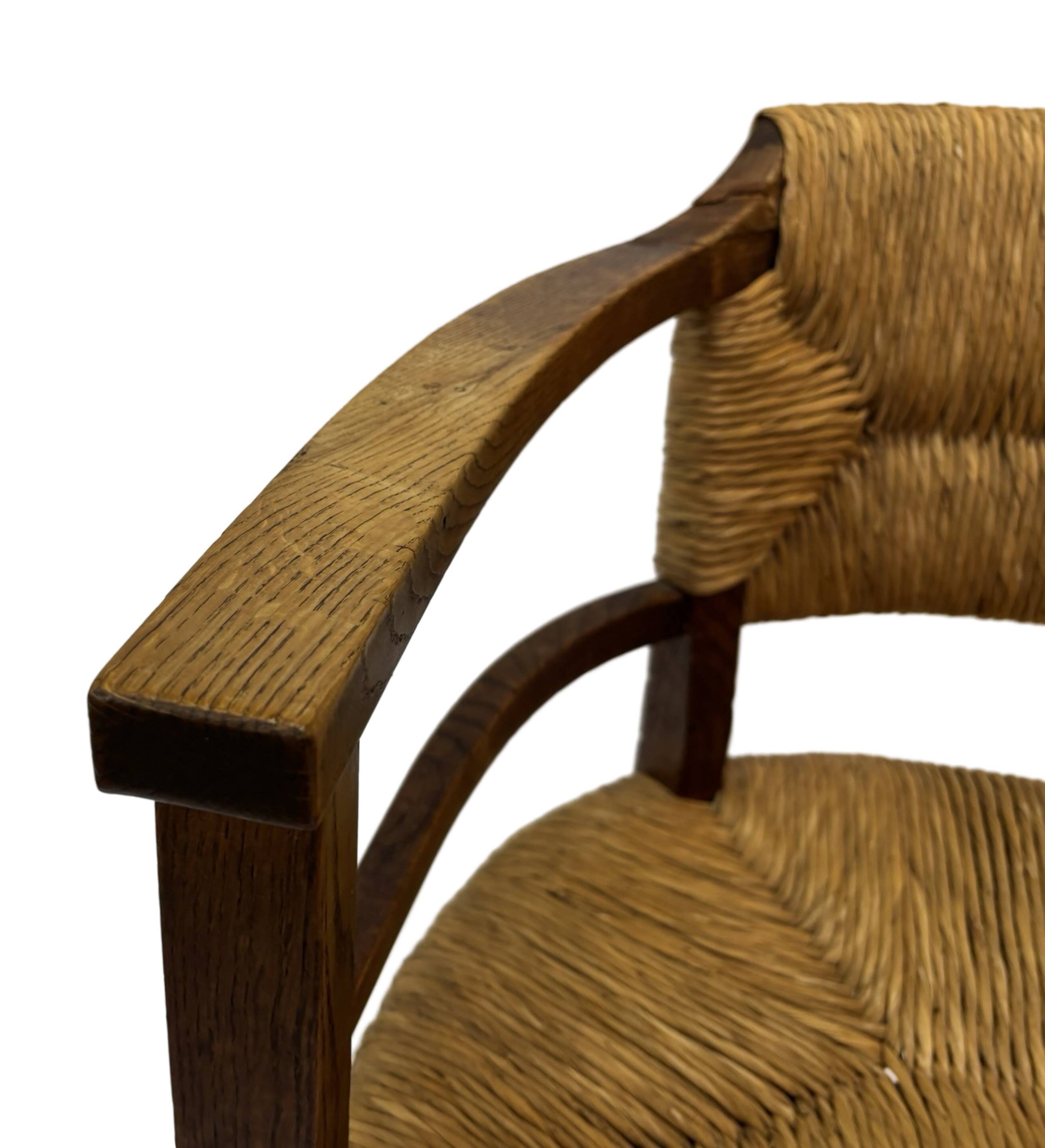 Art Deco chair minimalist oak wicker minimalist design