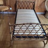 Vintage rattan bed